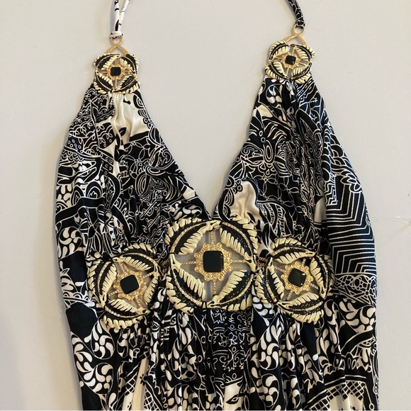 Sky Dresses & Skirts - Sky maxi silk stretchy dress halter size small / snags